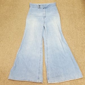 Vintage Maverick 1970s bell bottom blue jeans